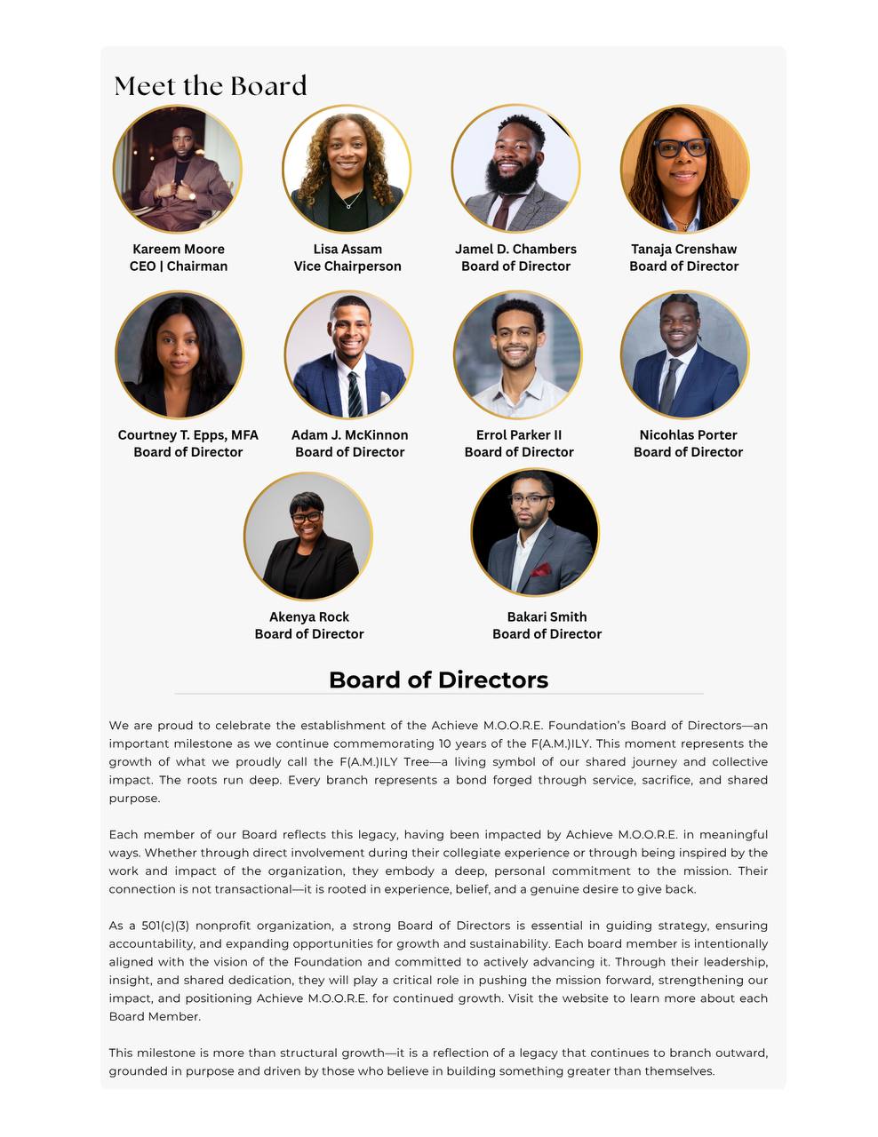 A.M News Issue 5, page 3 — Meet the Board of Directors